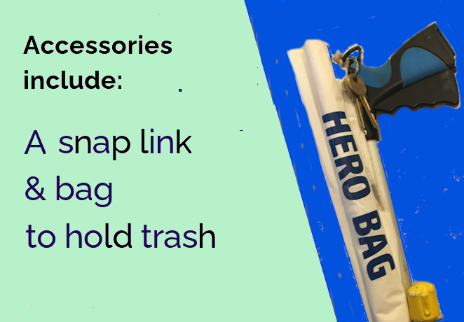 Add a Snap Link and bag to hold trash